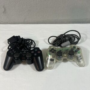 Sony PlayStation 1 PS1 Wired Transparent Clear Controller SCPH-1200 OEM + 1